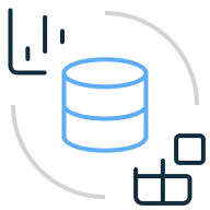 Illustration of a server with data.