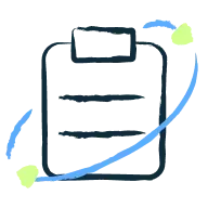 Ilustração de uma equipa com um símbolo de energia no centro.