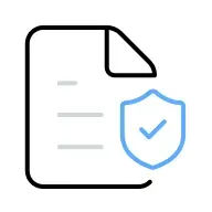 Illustration of a file with security symbol.